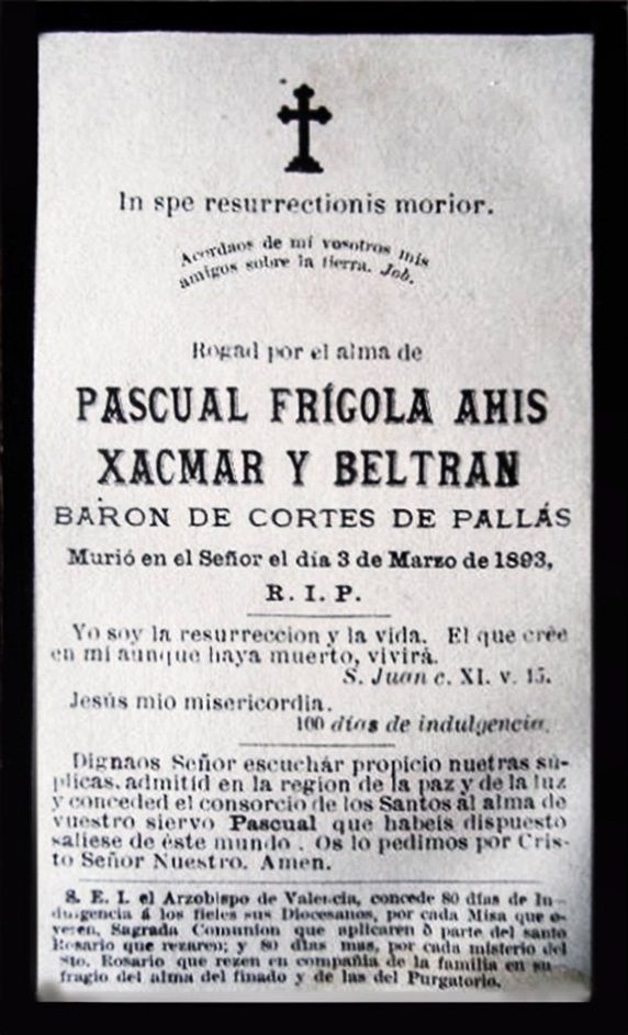 Esquela que fue vendida en todocolección. Imagen cortesía Tono G. Ayora