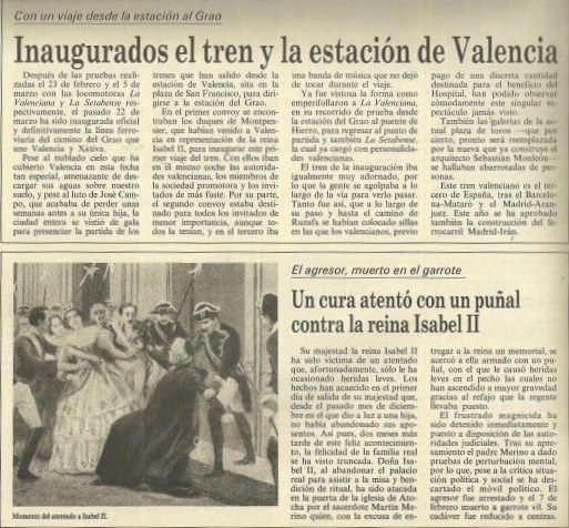 Recorte de periódico de la época. Fuente: juanansoler.blogspot.com