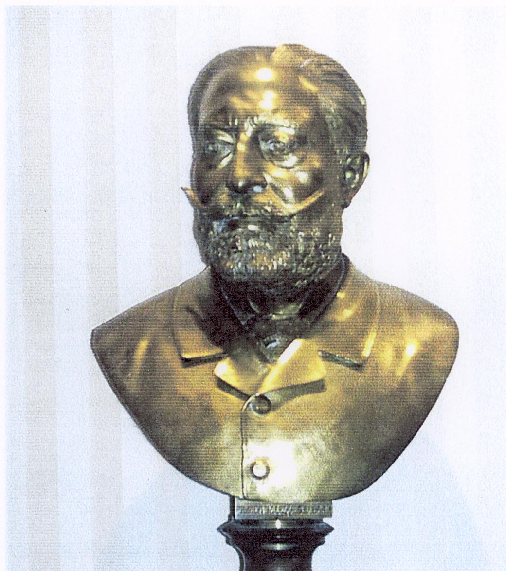 D. Nicolás Garcia Caro Vergés y Agustí, primer Marqués de Caro. Busto fundido por Vicente Rios. Fuente: wikipedia