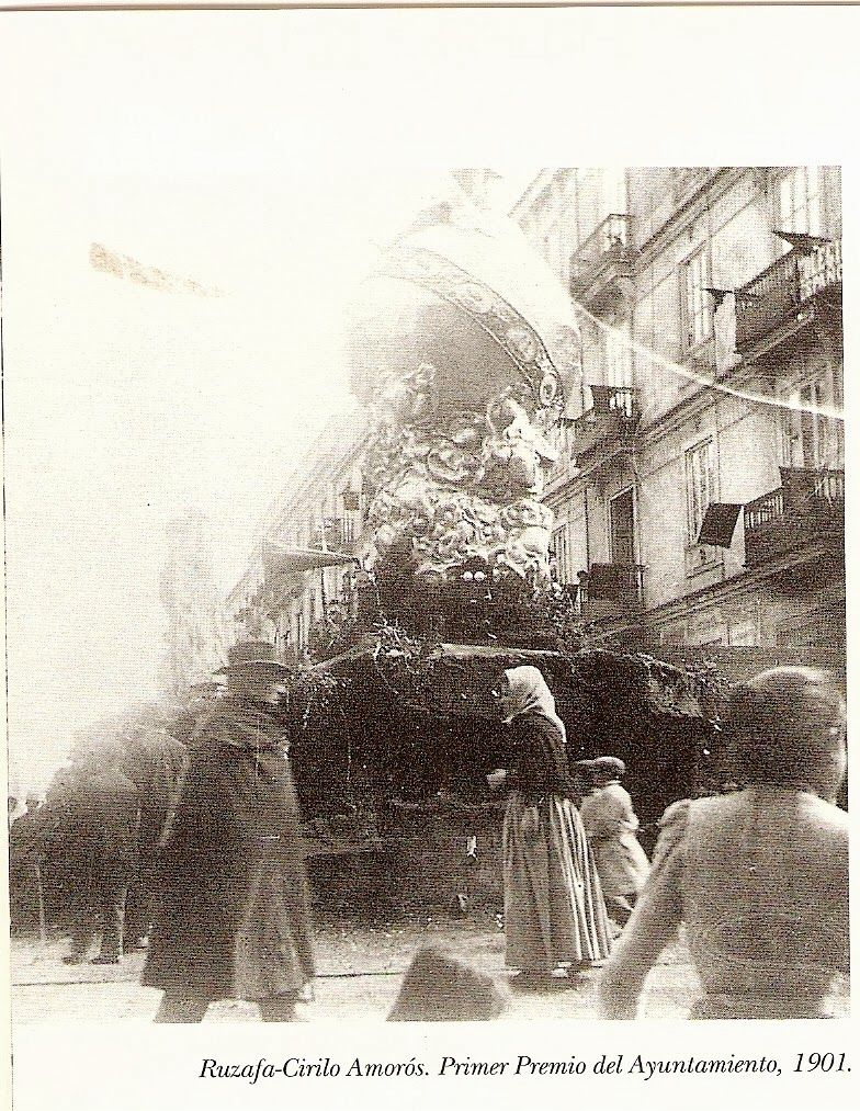 El primer premio oficial entregado por el Ayuntamiento de Valencia se realizó en el año 1901. Fuente: http://juanansoler.blogspot.com.es/