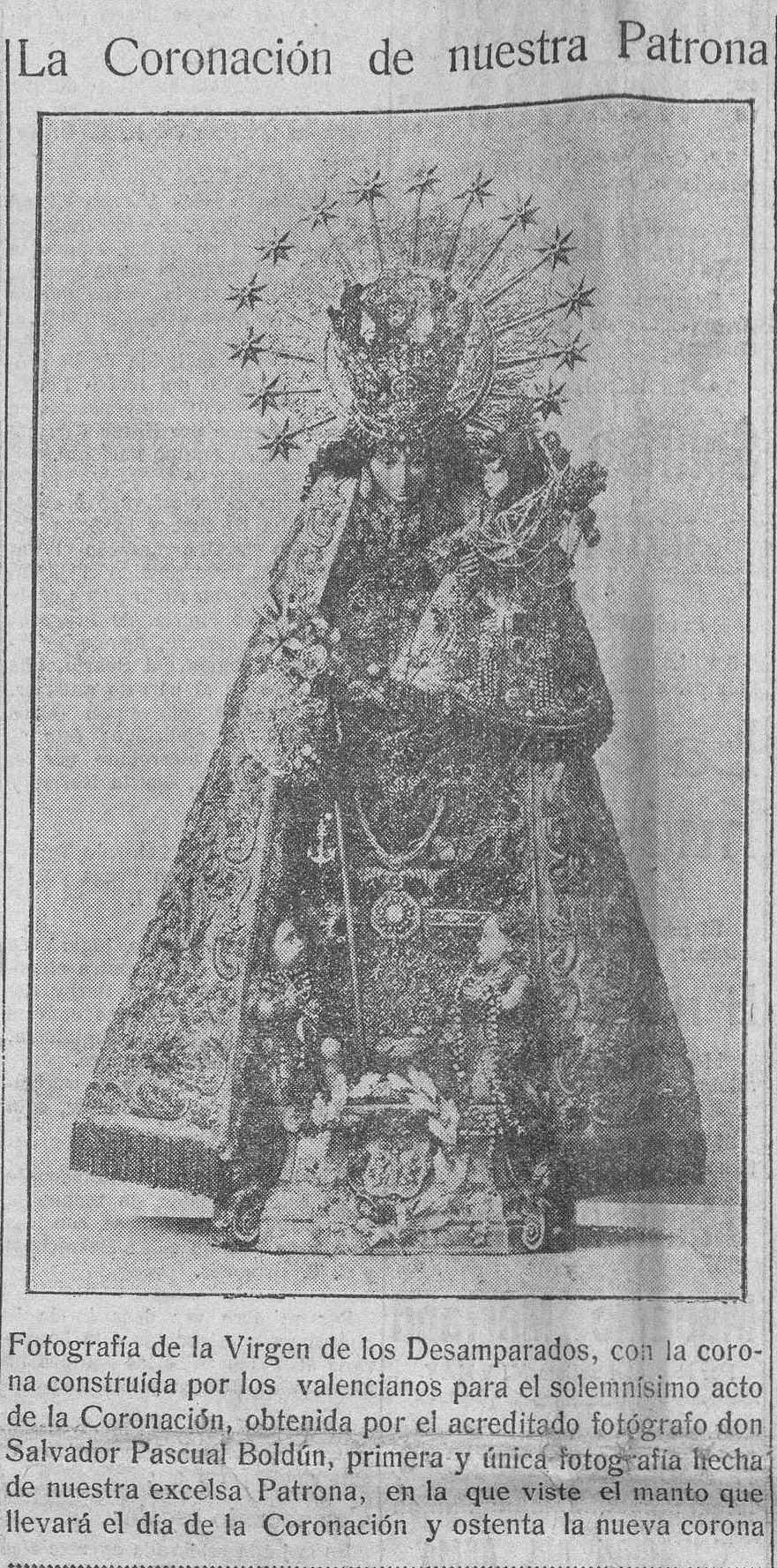 Imagen que apareció en la portada de 'Las Provincias : diario de Valencia: Número 16647 - 1923 abril 21 (21/04/1923)