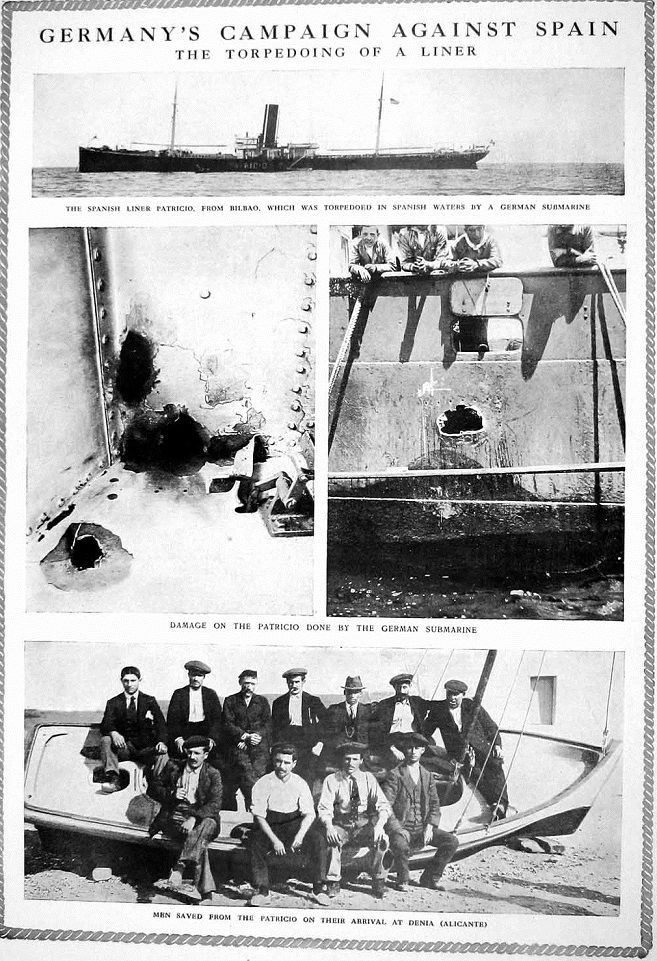 Imágenes del Patricio bombardeado.