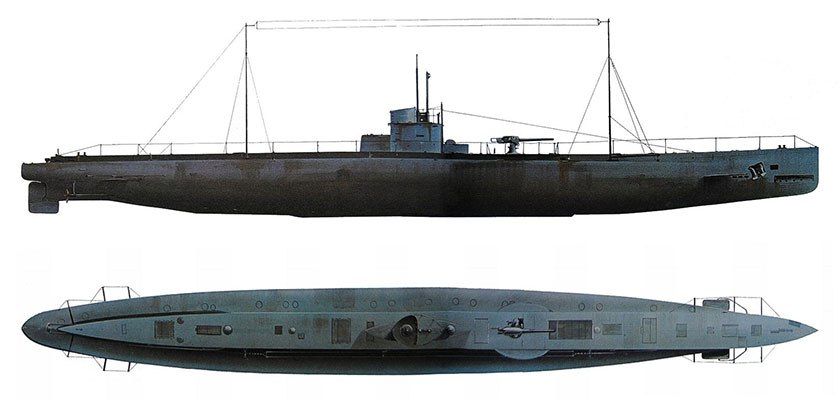 Maqueta de un U-34, como el que derribo al Dorothy-Duff. Fuente: aforjar.wordpress.com