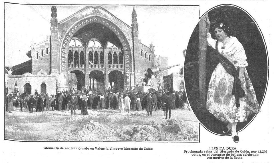 Fotos del 24 de diciembre de 1916 del Mercado de Colón (Mundo gráfico. 3/1/1917)