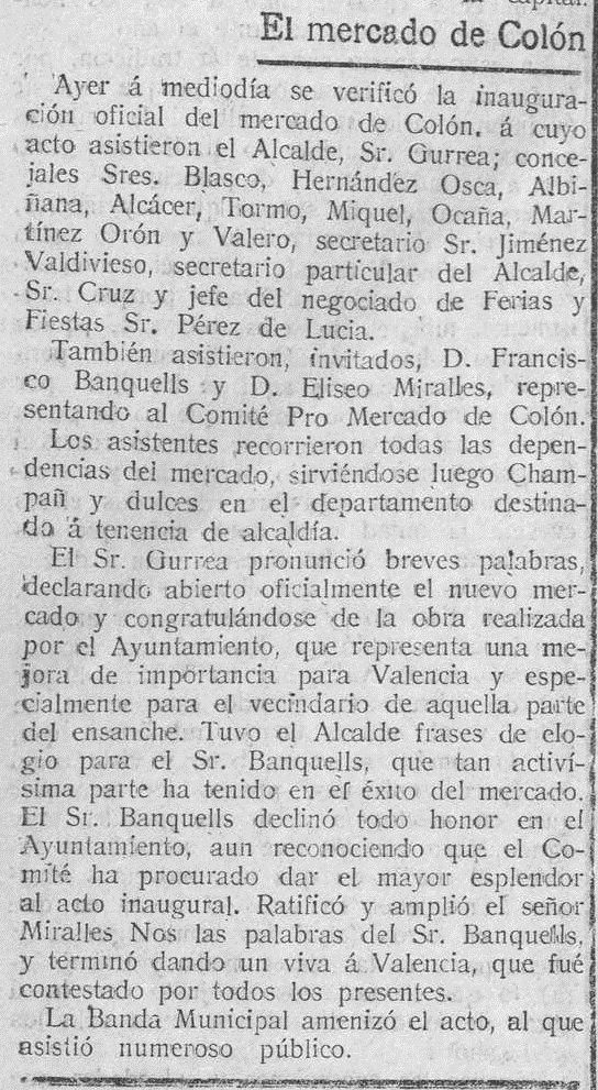 El Pueblo (26/12/1916), sobre la "inauguración oficial del 25 de diciembre".
