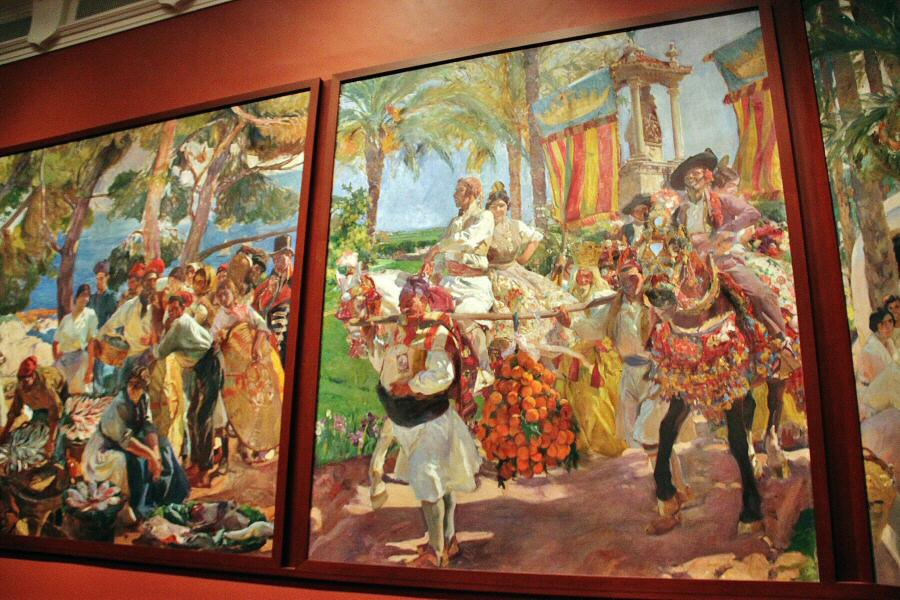 Las Grupas, Visión de España de Joaquín Sorolla en la Sociedad Hispánica de Nueva York. Fuente: http://guias-viajar.com/