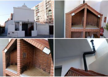 La ermita de San Miguel de Soternes de Valencia convertida en una barbacoa para encender velas