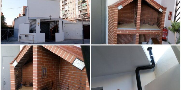 La ermita de San Miguel de Soternes de Valencia convertida en una barbacoa para encender velas