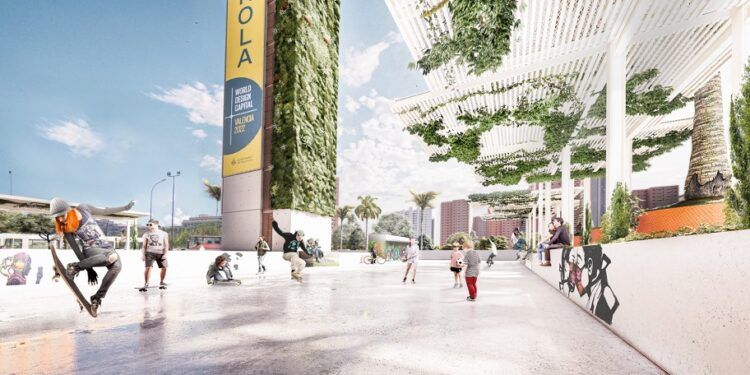 La Torre Miramar, la rotonda más cara de España, tendrá un jardín vertical y pérgolas solares