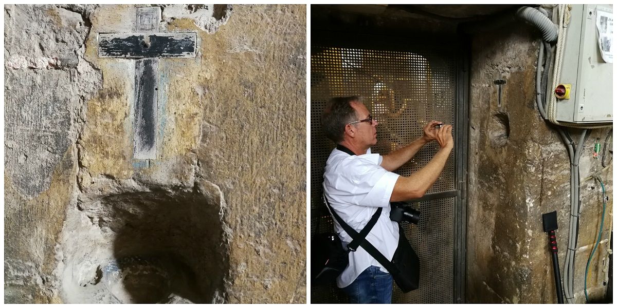 La pequeña pila de agua bendita de la Sala de Campanas de la Torre del Micalet