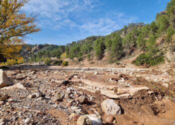 Desaparece el Charco Negro de Sinarcas, un paraje que fue camping con piscina y merenderos