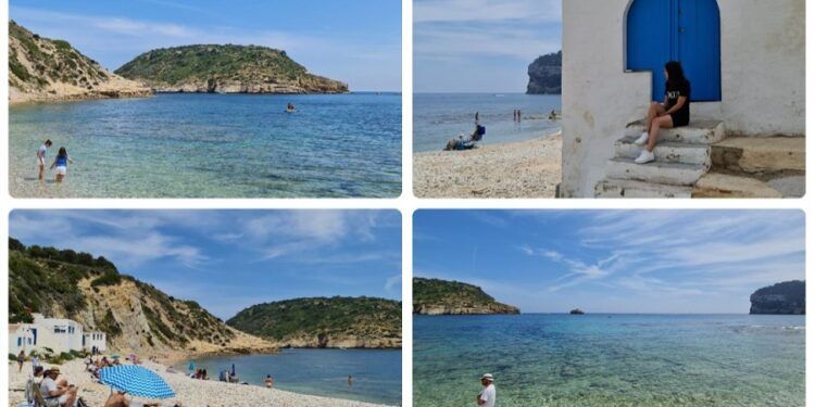 Comienza el control de acceso en Cala Barraca o del Portitxol, una de las más bonitas de Xàbia