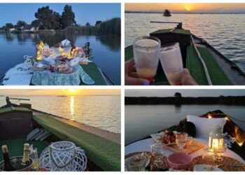 Catas de vinos o atardeceres románticos en barca, con catering incluido, en mitad de la Albufera