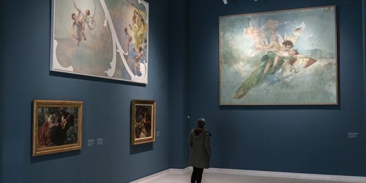 Tres grandes maestros de la pintura valenciana (Pinazo, Sorolla y Mongrell) en una exposición