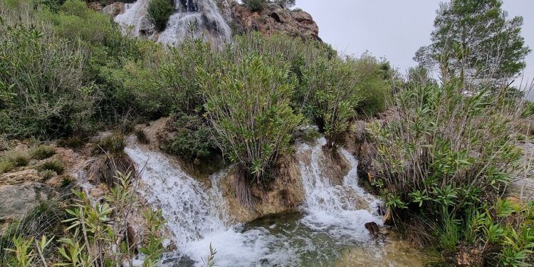 Les Tosquetes de Albaida y el Salt de Santa Anna, dos cascadas que aparecen tras fuertes lluvias