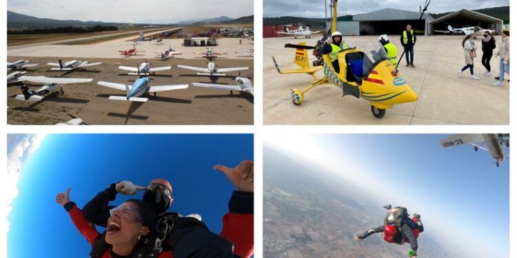 El Aeródromo de Requena «El Rebollar», rincón con bautismos aéreos y de paracaidismo
