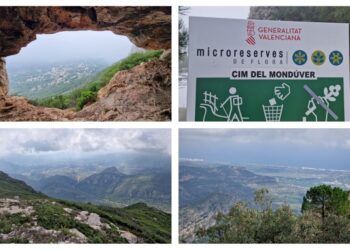 Al Mondúver, el Forat de la Drova y el Cim del Penyalba desde la Drova