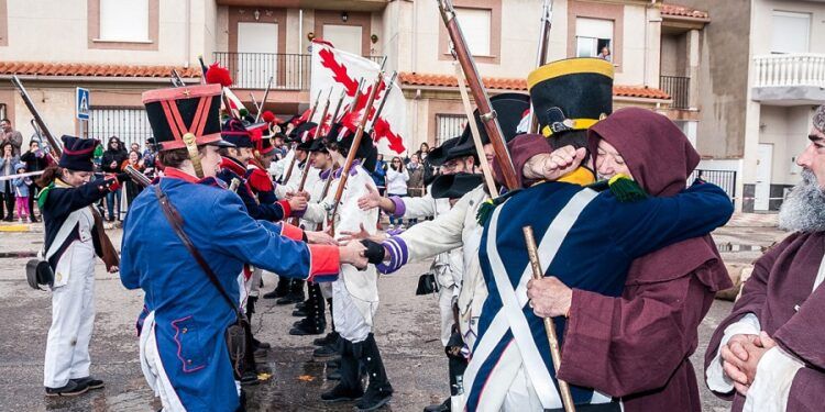 Recreación histórica en Villargordo del Cabriel de los episodios napoleónicos ocurridos en la época