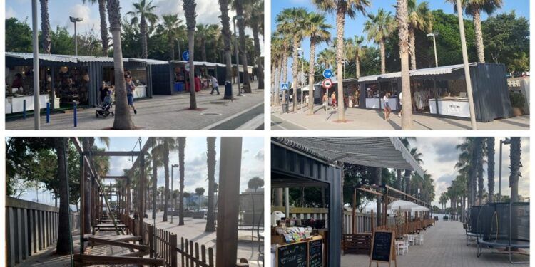 Mercado de artesanía con espacio infantil eco en la Marina de Valencia durante todo el verano