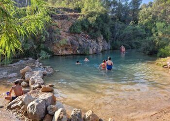 El Pozo la Sardina, un pequeño rincón para el baño del río Villahermosa a su paso por Ludiente