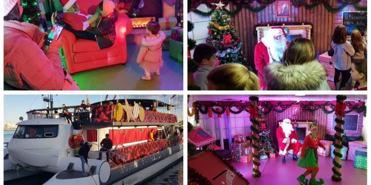 El Barco de la Navidad regresa a Valencia con la casa flotante de Papá Noel y los pajes reales