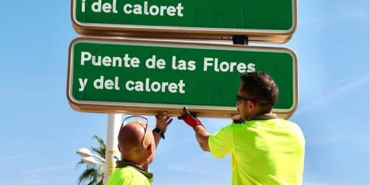 Valencia renombra el puente de las Flores como «del Caloret» tras una petición en Change.org