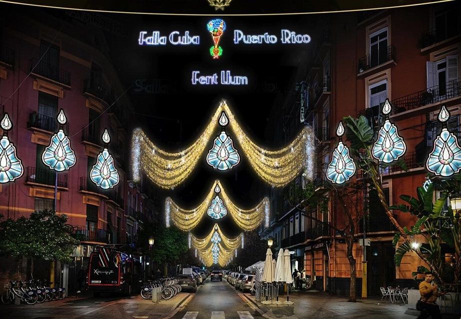 La Falla Cuba-Puerto Rico gana el concurso de calles iluminadas por sexto año consecutivo