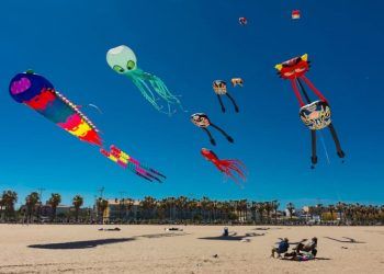 Las cometas gigantes llegan a la Playa del Cabanyal con el Festival de Cometas de Valencia 2024