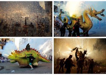 Cervera del Maestre acoge su gran trobada con dragones, bestias de fuego y collas de diablos