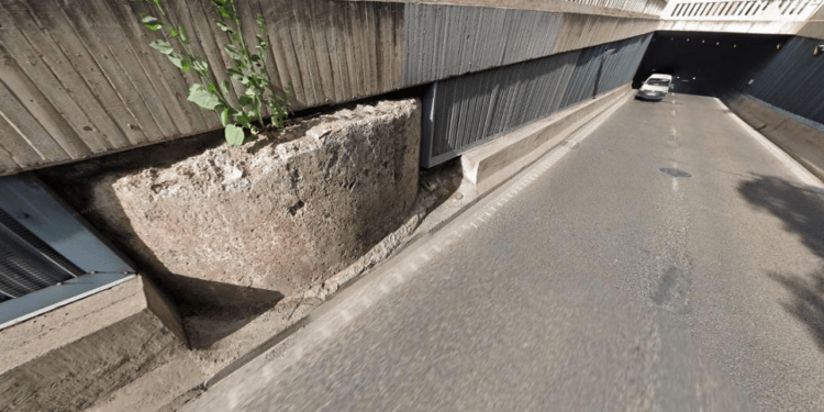 ¿Sabías que hay un fragmento de la muralla cristiana del s. XIV de Valencia en un túnel?