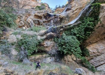 El Salt de Robert, la preciosa gran cascada de la Tinença de Benifassà, de nuevo con agua