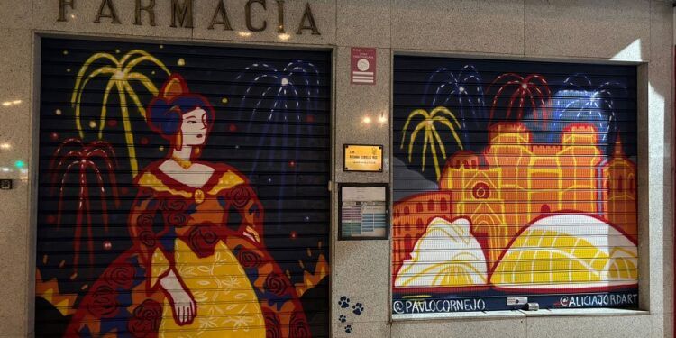 Ruzafa se llena de arte: diez artistas urbanos pintan sus obras para ayudar al comercio del barrio