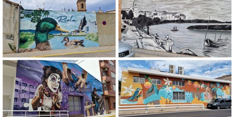 La ruta del arte urbano de Riola, una sencilla caminata para conocer 14 obras artísticas