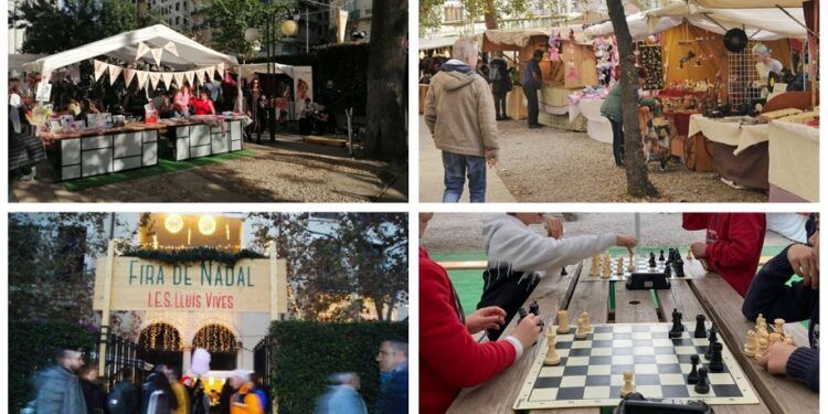 Fira de Nadal del Lluís Vives 2024, regresa al centro de Valencia esta tradicional feria navideña