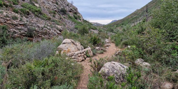 Así es el sendero de Gandia que discurre entre barrancos y conduce hasta un arco de roca natural