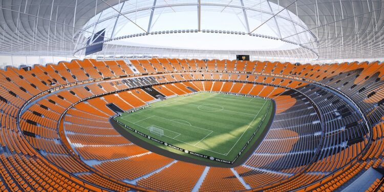 Así será el Nou Mestalla, un estadio cuya terminación está prevista para el verano de 2027