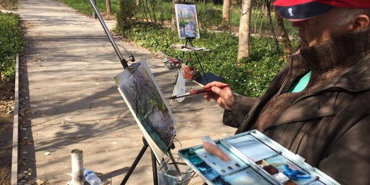 Acuarelistas valencianos invitan a dibujar y pintar al aire libre en rincones emblemáticos de Valencia