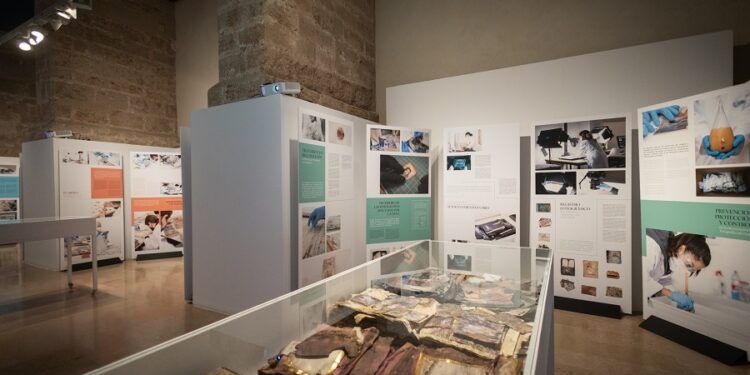 Una exposición gratuita en Valencia muestra la recuperación de fotos familiares dañadas por la riada