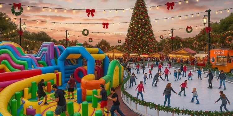 Pista de hielo, hinchables gigantes y muchas sorpresas en la gran Plaza de la Navidad de Valencia