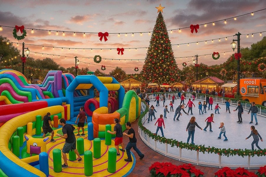 Pista de hielo, hinchables gigantes y muchas sorpresas en la gran Plaza de la Navidad de Valencia