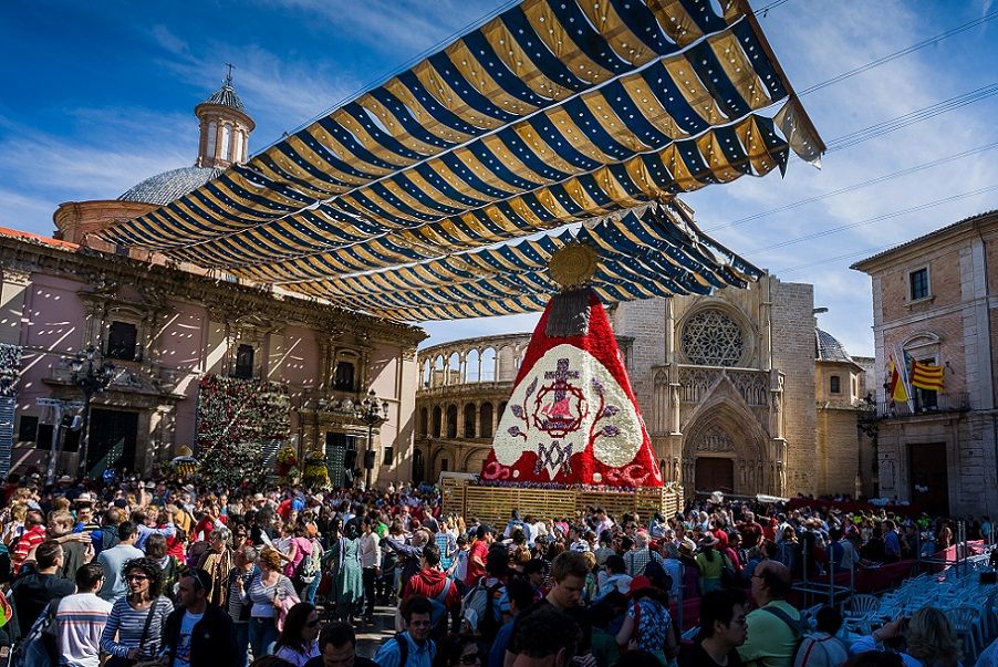 Ofrenda Fallas 2026, consulta los horarios de paso, recorridos y colores de ramos por sectores