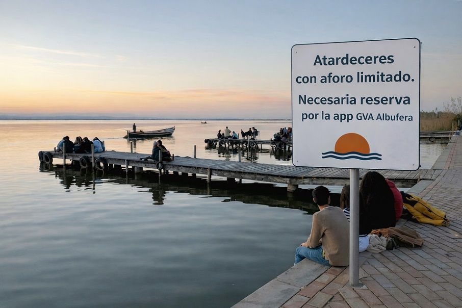 Adiós al atardecer más bello de Valencia: queda limitada la afluencia al embarcadero de la Albufera