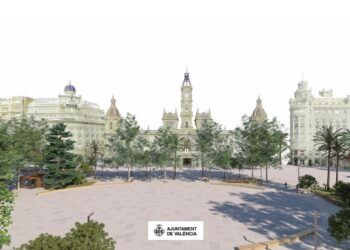 La futura plaza del Ayuntamiento de Valencia será más verde, peatonal y contará con una elipse para la mascletà
