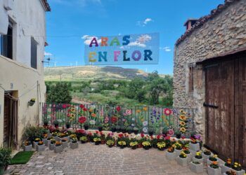 Aras en Flor 2026 convierte las calles de Aras de los Olmos en un gran museo floral al aire libre