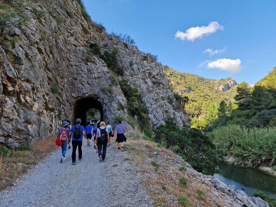 El Aplec del Tren dels Anglesos celebra 20 años de encuentro senderista en la Vía Verda del Serpis