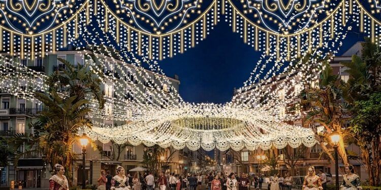 La Falla Cuba-Puerto Rico presenta su proyecto de luces en busca de su octavo triunfo consecutivo