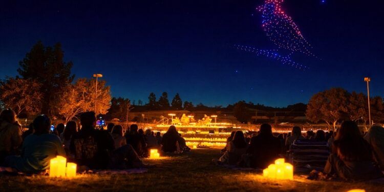 Un espectáculo con más de 1.000 drones iluminará este mes de marzo el Circuit Ricardo Tormo