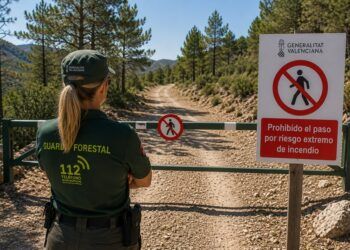 Vuelven las prohibiciones en la Comunitat Valenciana por riesgo extremo de incendios: prohibido acceder a montes y parques naturales