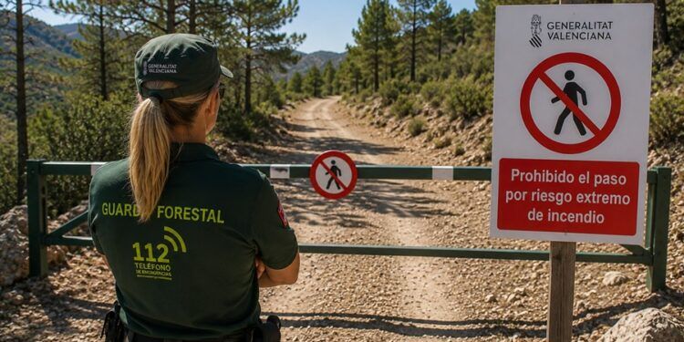 Vuelven las prohibiciones en la Comunitat Valenciana por riesgo extremo de incendios: prohibido acceder a montes y parques naturales