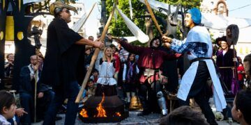 Imagen de un mercado medieval celebrado durante unas pasadas fiestas patronales de Benicalap.